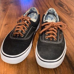 Limited Edition Vans. Black/White/Brown on outside. Size 8 in women.